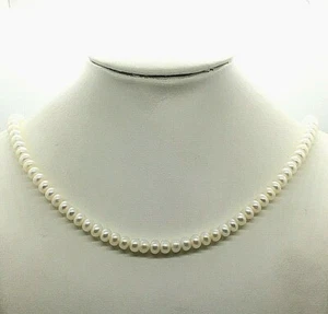Collana di perle collier con perle oro giallo 14 K/585 chiusura 48 cm - Foto 1 di 3
