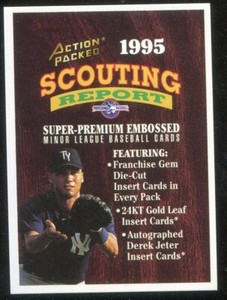 1995 Action Packed Scouting Report Header Derek Jeter Tampa Yankees