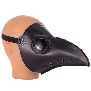 Steampunk Plague Doctor Long Nose Leather Costume Black Halloween Face Mask, ... - Picture 1 of 4
