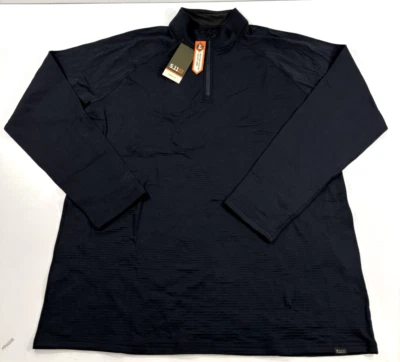 NWT 2XL 5.11 TACTICAL MENS STRATOS 1/4 ZIP LONG SLEEVE SHIRT 72235 DARK NAVY - Image 1 of 2