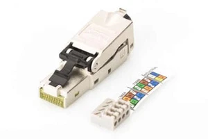 Digitus DN-93631 spina schermata RJ45 per Cat6A e Cat7,10 GBit, per assemblaggio sul campo - Foto 1 di 3