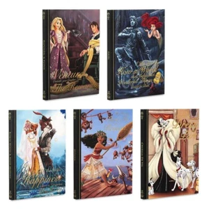 Disney Designer Collection Journal Set 5 Moana Arielle Cruella Robin Hood Tangled  - Bild 1 von 2
