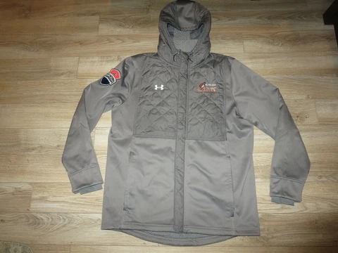 Arizona Coyotes Under Armour Puffer Hooded Jacket Large LG mens Cover