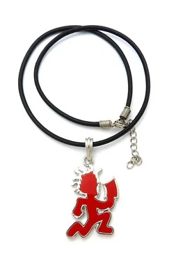 COLLAR HACHA HOMBRE ACERO INOXIDABLE NEGRO ROJO Y 3mm 18" + EXTENSIÓN CORDÓN NEGRO Foto 1 de 4