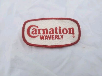 Parche de tela de 3" X 1-3/4" clavel Waverly Iowa leche láctea  Foto 1 de 4