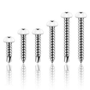 60 Pcs #8 White Pan Head Screw White Sheet Metal Screws Self Tapping Screws f... - Picture 1 of 7