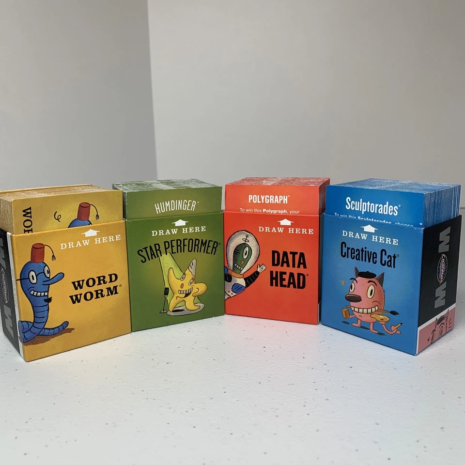 Cranium WOW! You're Good  Board Game Replacement Pieces 4 Decks of Cards - Image 1 of 4