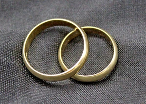 Paar Eheringe, Trauringe 333 Gold, 8 Gramm Massiv - Bild 1 von 4