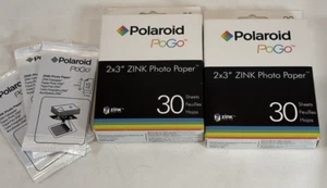 Polaroid PoGo 2x3" Zink Photo Paper 30 Sheets New Lot of 3 - Picture 1 of 3