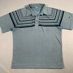 VTG 70s OP Ocean Pacific Polo Shirt Medium Sunwear Striped Surf Skate - Picture 1 of 8