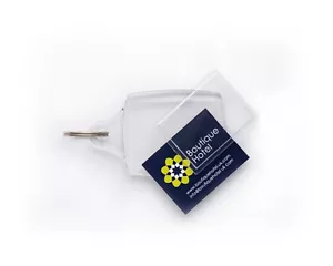 Photo Insert Key Rings - A5 clear acrylic fobs made in the UK 45x35mm inserts - Picture 1 of 9