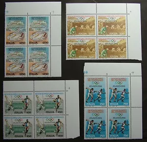 1996 Italy Olympic Quarter Sheets Atlanta 1996 4 Values MNh** J2 - Picture 1 of 5