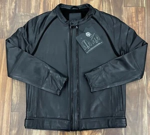 NWT Cadogan Men's Maven Leather Extension Jacket In Black Size: Large - Picture 1 of 7