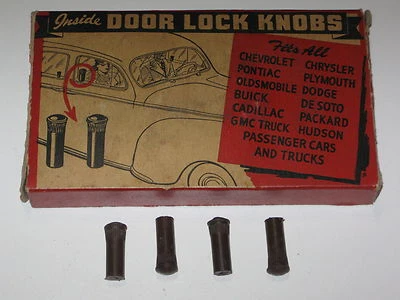 30'S 40'S 50'S OLDSMOBILE CADILLAC GMC SET OF 4 DOOR LOCK KNOBS BOX NOT INCLUDED - Image 1 of 4