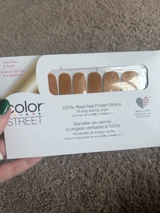 Color street 100% real nail polish strips set of 16 ￼ Golden Rule ￼ - Picture 1 of 4