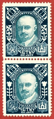 [sto500] LITHUANIA 1922 #119a +119 MNH 8a ERROR (instead of 6a) in pair cv:$525 - Image 1 of 2