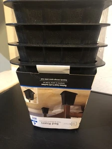 Mainstays Tall Bed Risers, Black, 4-Pack Raise Bed 5.25 Inches New - Picture 1 of 8