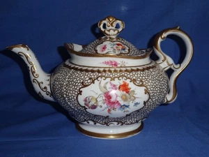 Antique SPODE floral teapot c1820 - Picture 1 of 23