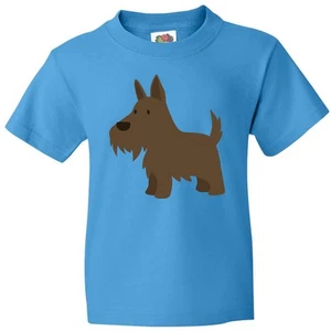 Inktastic Scottish Terrier Youth T-Shirt Dog Puppy Canine Pet Tee Kids Children - Picture 1 of 6
