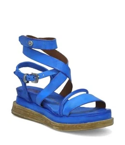 A.S.98 Labo Gladiatore Platform Sandalo, Pelle Blu Cobalto, 40/US 9 - 9,5 - Foto 1 di 13