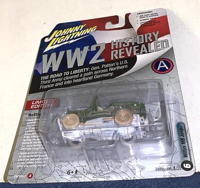 JOHNNY Lightning 2024 二战历史 REVEALED WILLYS MB JEEP 白色闪电罕见! — 第 1/4 张图片