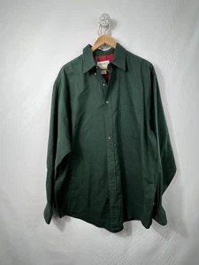Eddie Bauer Long Sleeve Shirt Men's Large Tall Green Cotton Button Down - Bild 1 von 7