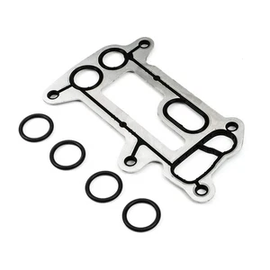 BMW E81 E90 E60 N47 OIL COOLER EXCHANGER GASKET + O-RING SET - Picture 1 of 5