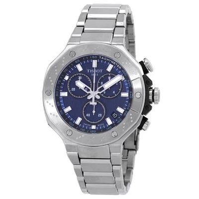 Tissot T-Race Chronograph Quartz Blue Dial Men's Watch T141.417.11.041.00 - Image 1 of 4