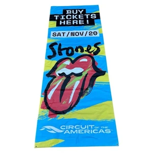 Rolling Stones Concert Poster Banner 2021 Circuit of the Americas 10 ft x 4 ft - Picture 1 of 8