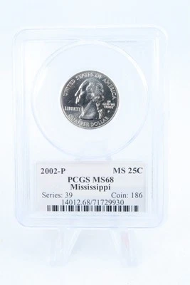 2002-P PCGS MS68 Mississippi State Quarter Business Strike 25C - Image 1 of 2