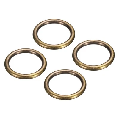 Metal O Ring, 4 Pcs 2 Inch OD 1.5 Inch ID 6mm Thick Seamless Dark Gold - Imagem 1 de 4