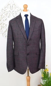 New HACKETT MAYFAIR x LORO PIANA Plum Dream Tweed Jacket Size 46R/56R XXL Silk - Picture 1 of 16
