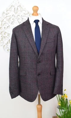 New HACKETT MAYFAIR x LORO PIANA Plum Dream Tweed Jacket Size 46R/56R XXL Silk - Image 1 of 4