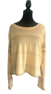 Camiseta corta Free People We the Free Baja a rayas manga larga GRANDE - Imagen 1 de 9