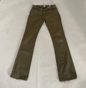 Lucky Brand Snapper Jeans 2 / 26 Long Olive Flap Pocket Latzhose Low Rise Y2K - Bild 1 von 16