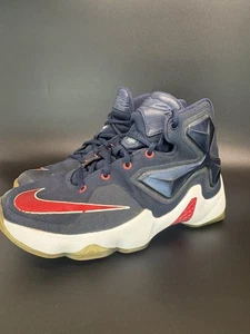 Nike Lebron James XIII 13 Navy Blue Red White  Size 5.5 Y Sneakers Shoes Nike - Picture 1 of 8