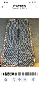Vintage große gesteppte Blumen Doppelreißverschluss Reise Kleidersack Vera Bradley Etikett Miss - Bild 1 von 6