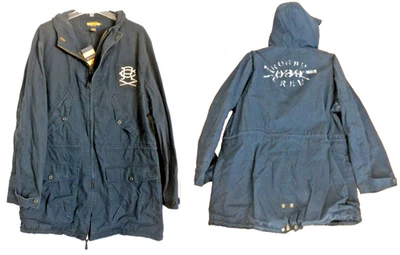 Ralph Lauren Rugby Rowing Crew Men XL Navy Blue Hooded Military Field Jacket NWT - Image 1 of 4