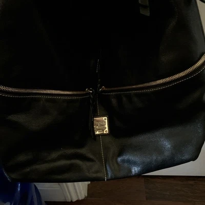 Dooney & Bourke Large Black Pebbled Leather Satchel Tote Handbag Purse - Image 1 of 4