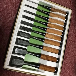 Vintage Japanese Chisel 10set Nomi /Hand Plane Saw Iron Hammer Hand Tool/25m - Picture 1 of 5