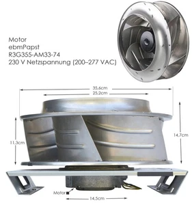 Industry 520W Ebmpapst Fan Motor R3G355-AM33-74 Radial Lufteinzug M1067 - Picture 1 of 6