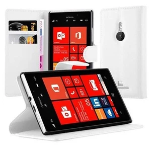 Case for Nokia Lumia 925 Protection Book Wallet Phone Cover Magnetic - Picture 1 of 31