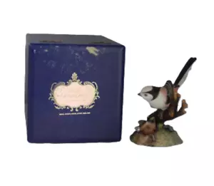 Royal Crown Derby, England, Bone China Long Tailed Tit Songbird - Picture 1 of 9