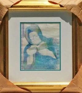 GUILLAUME AZOULAY "BABA SALI" ORIGINAL COLOR PENCIL SKETCH ON PAPER FRAMED COA - Picture 1 of 2