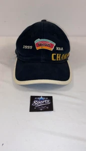 Vintage San Antonio Spurs 1999 NBA Champions Cap Hat Adult Strap Back - Black - Picture 1 of 5