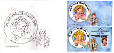 #5060 Shirley Temple Transparencies, FDC & H/P Card Doris Gold 2016 - Image 1 of 2
