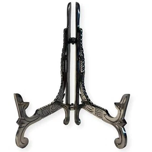Caballete de metal grande de 10 pulgadas acabado níquel antiguo | soporte de exhibición - Imagen 1 de 7