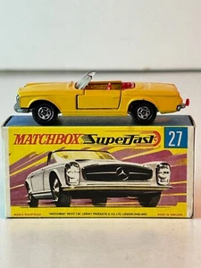 Matchbox Superfast No. 27 Mercedes Benz 230 SL, Red Interior with Original Box - Picture 1 of 18