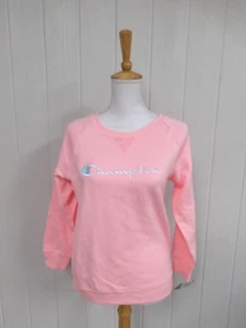 Champion Pink Sweatshirt Girls Size XL (16) White Green Embroidery - Picture 1 of 5