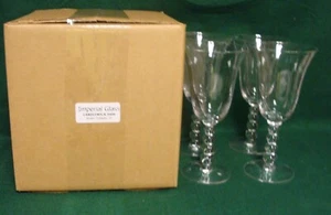 Imperial CANDLEWICK 3400 Water Goblets SET OF FOUR More Here MINT IN BOX - Picture 1 of 4